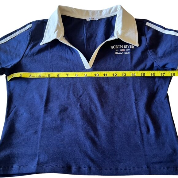 🌸4/$30🌸 NWT Crop Polo With Contrast Details - Picture 9 of 14